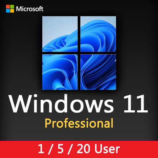 Windows 11 Professional Activation License key for 1, 5, 20 User